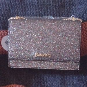 NWT PURPLE GLITTER CROSSBODY